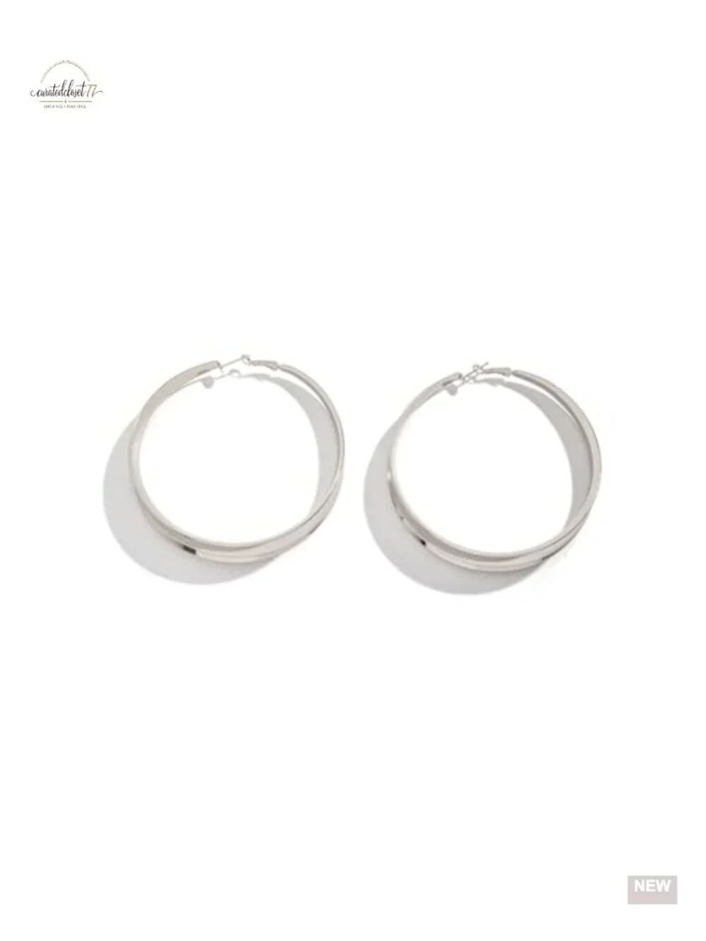 Chunky Gold Hoop Earrings Extra Large Wide Round Geometric Statement Earrings